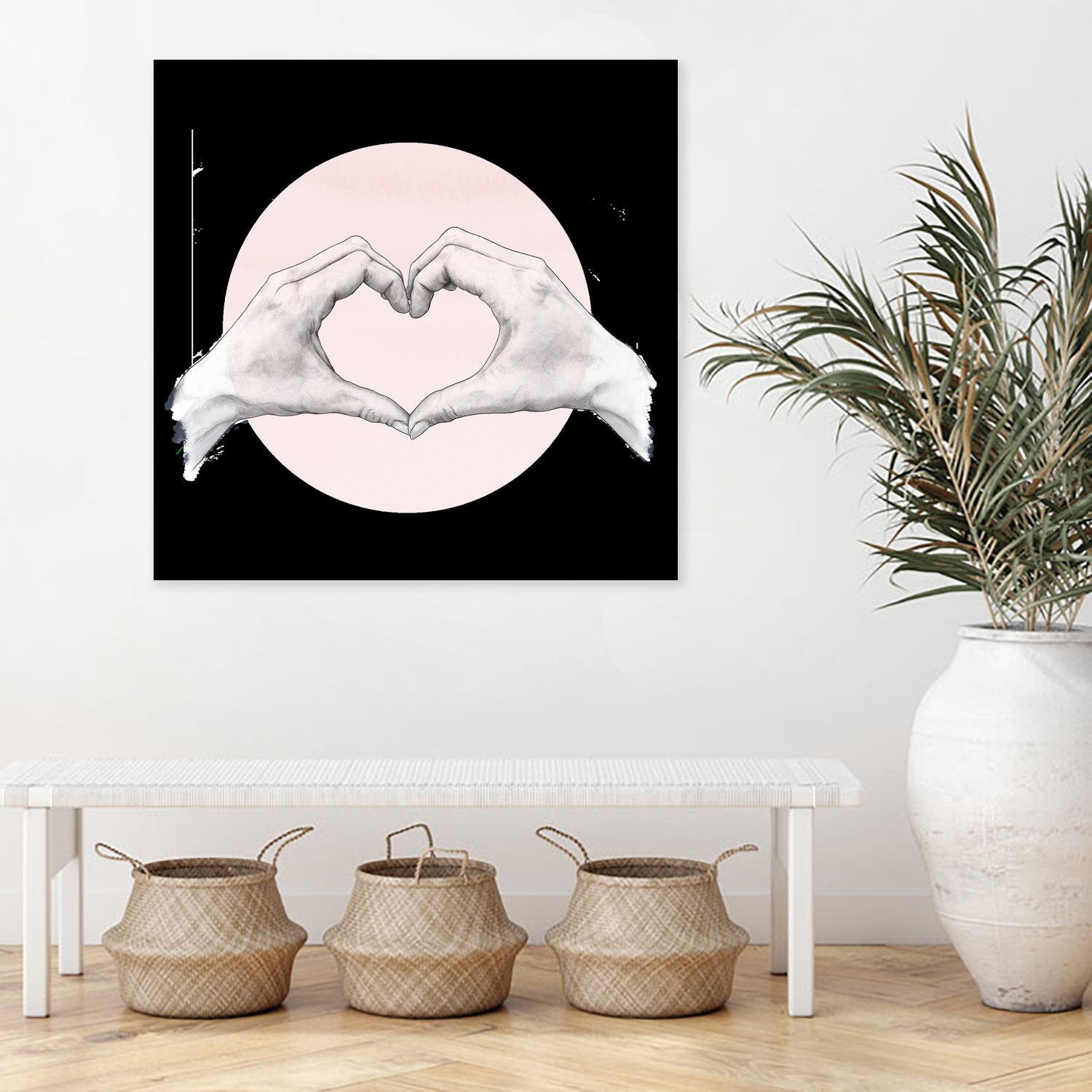 hearten hand // hand study by Laura Graves on GIANT ART - pink digital drawing