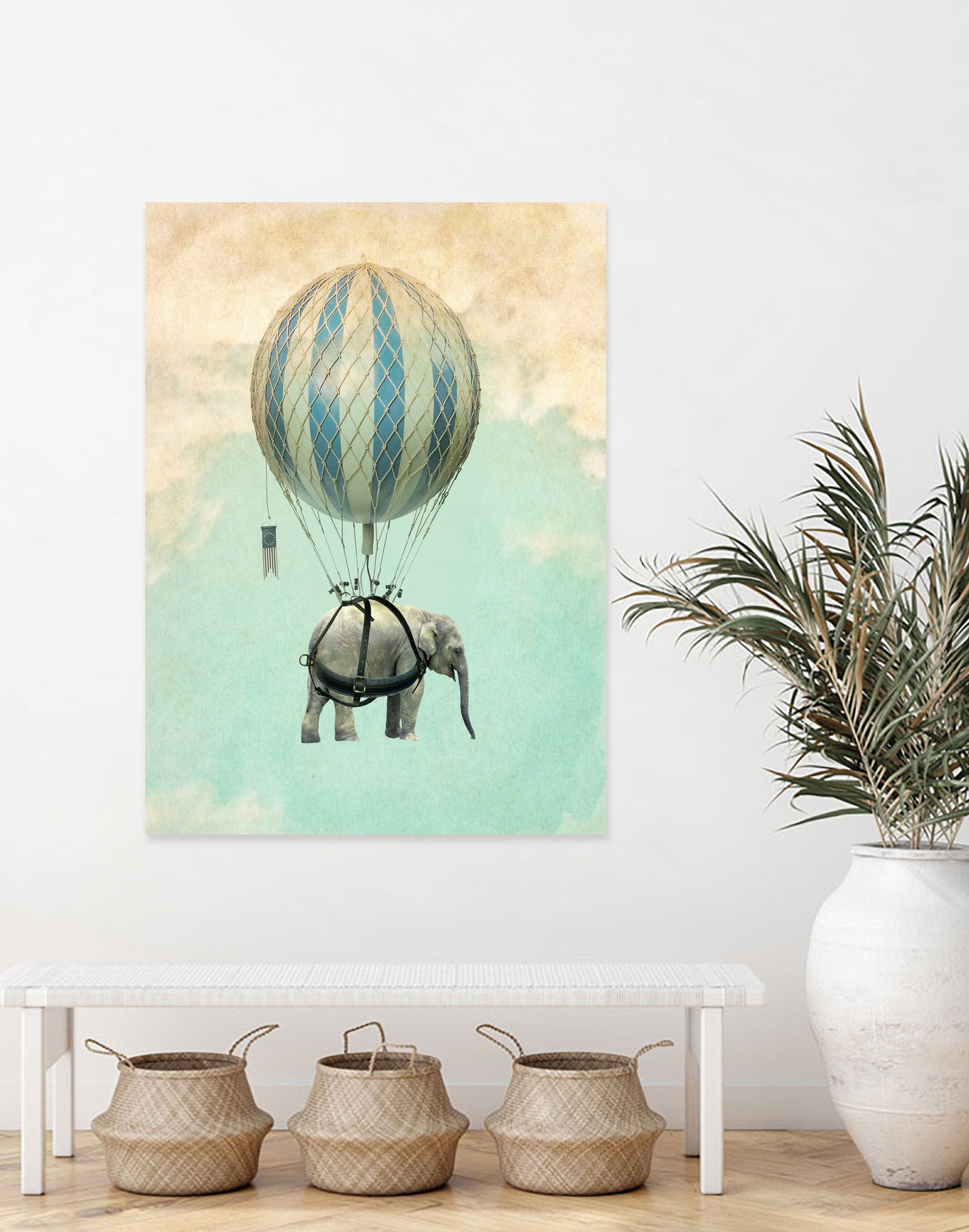 ballon elephant by Vin Zzep on GIANT ART - white digital painting