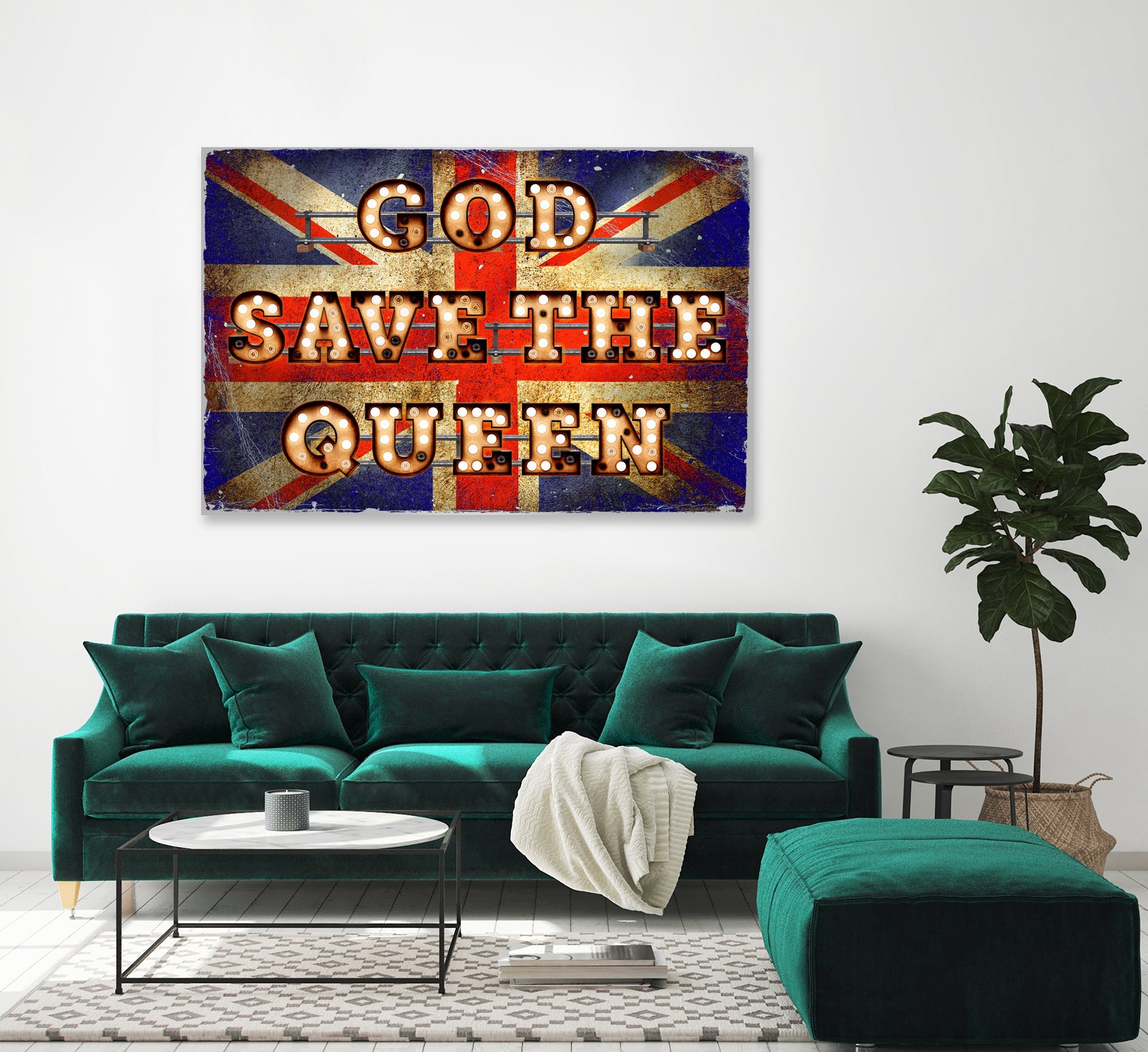GOD SAVE THE QUEEN by Art Frankenberg on GIANT ART - red typography