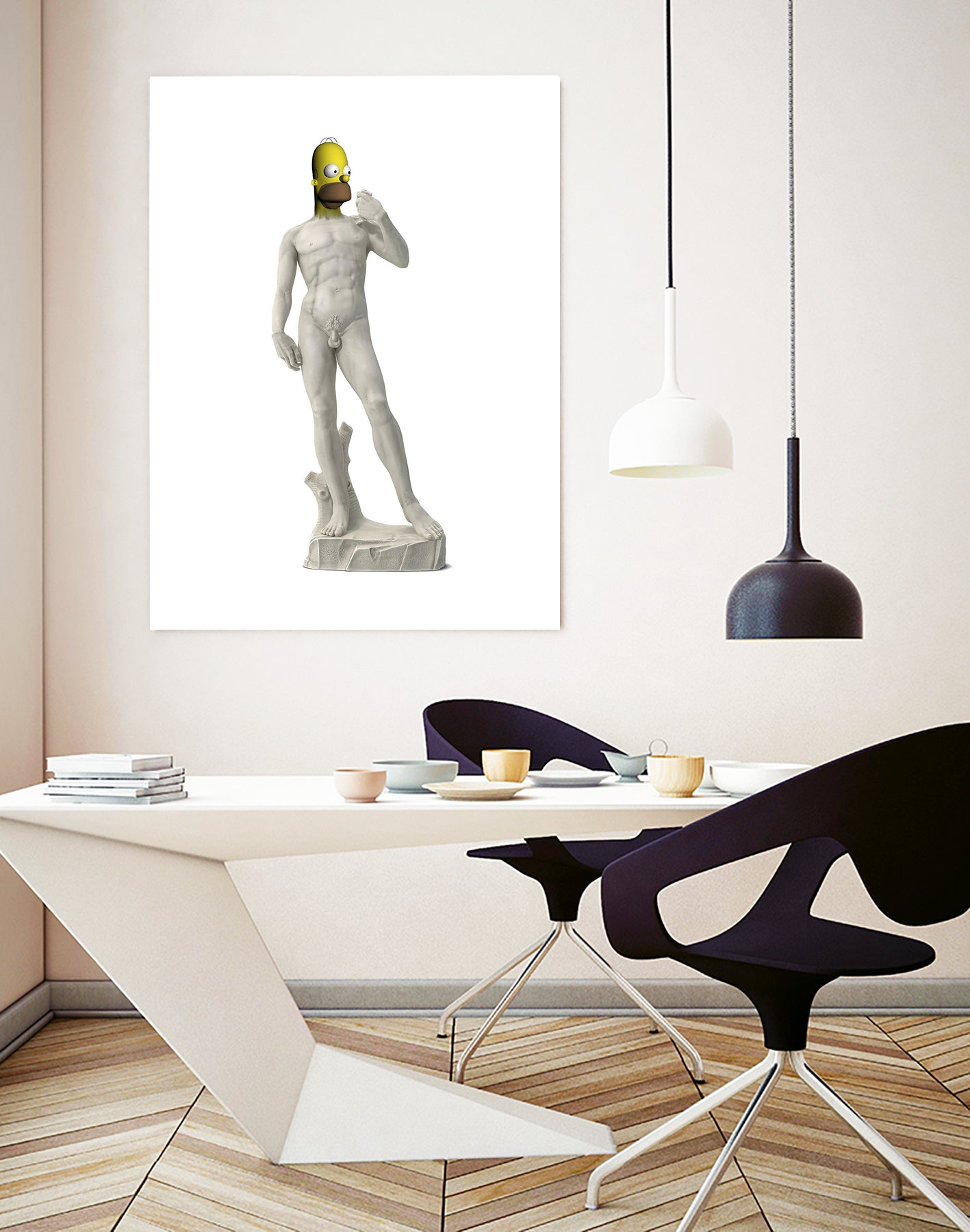 HOMER DAVID SIMPSON by Michael Benisty on GIANT ART - white photo illustration