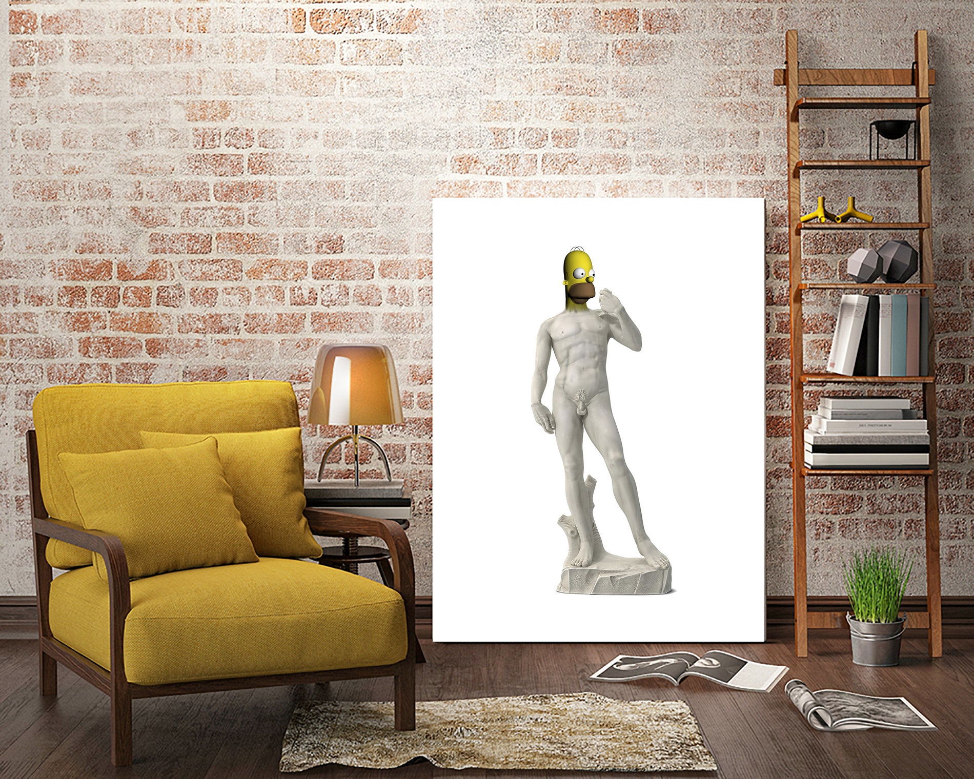 HOMER DAVID SIMPSON by Michael Benisty on GIANT ART - white photo illustration