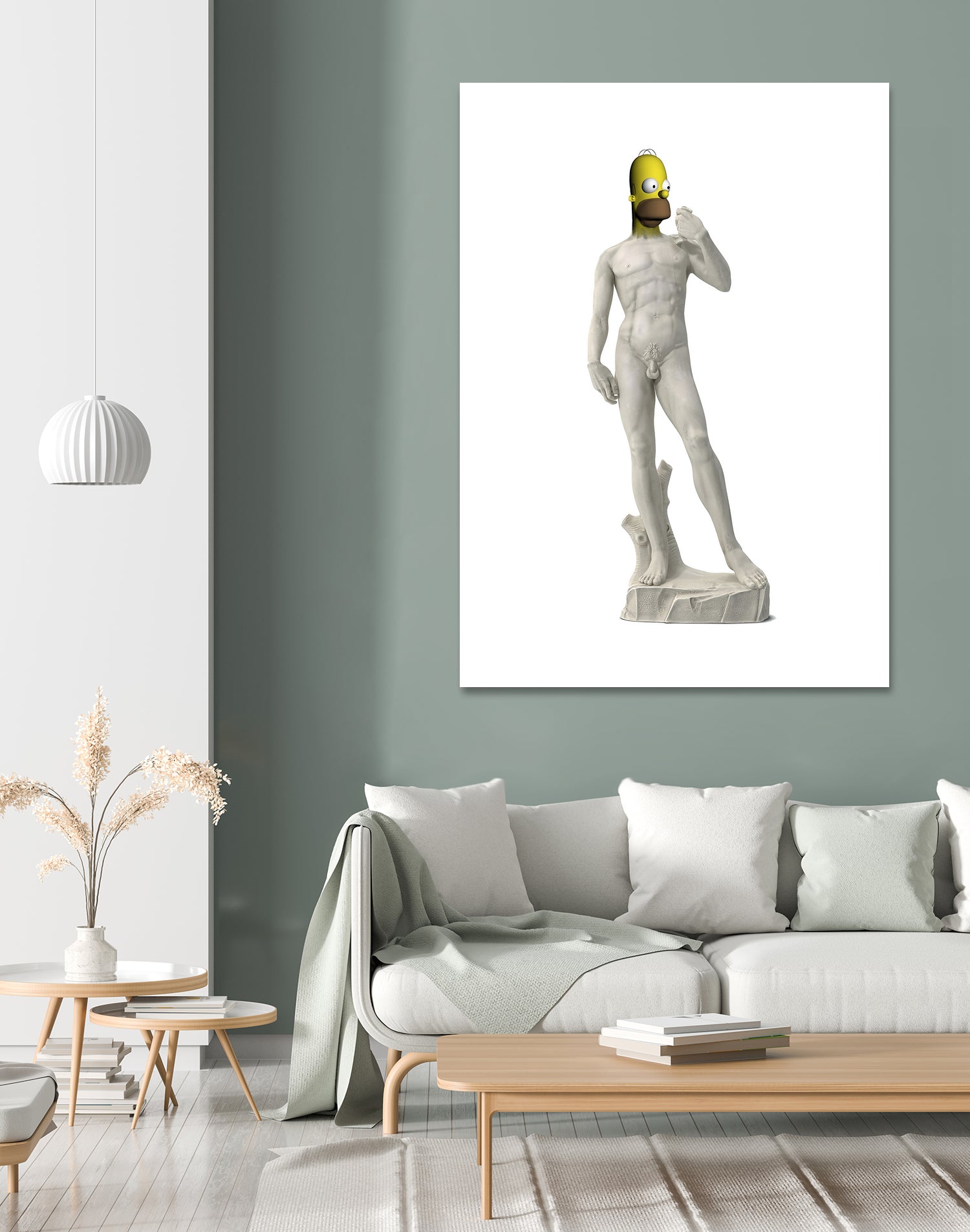 HOMER DAVID SIMPSON by Michael Benisty on GIANT ART - white photo illustration