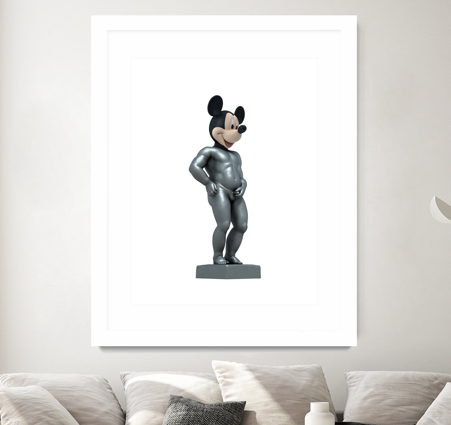 MICKEY MANEKKEN PISS by Michael Benisty on GIANT ART - white photo illustration