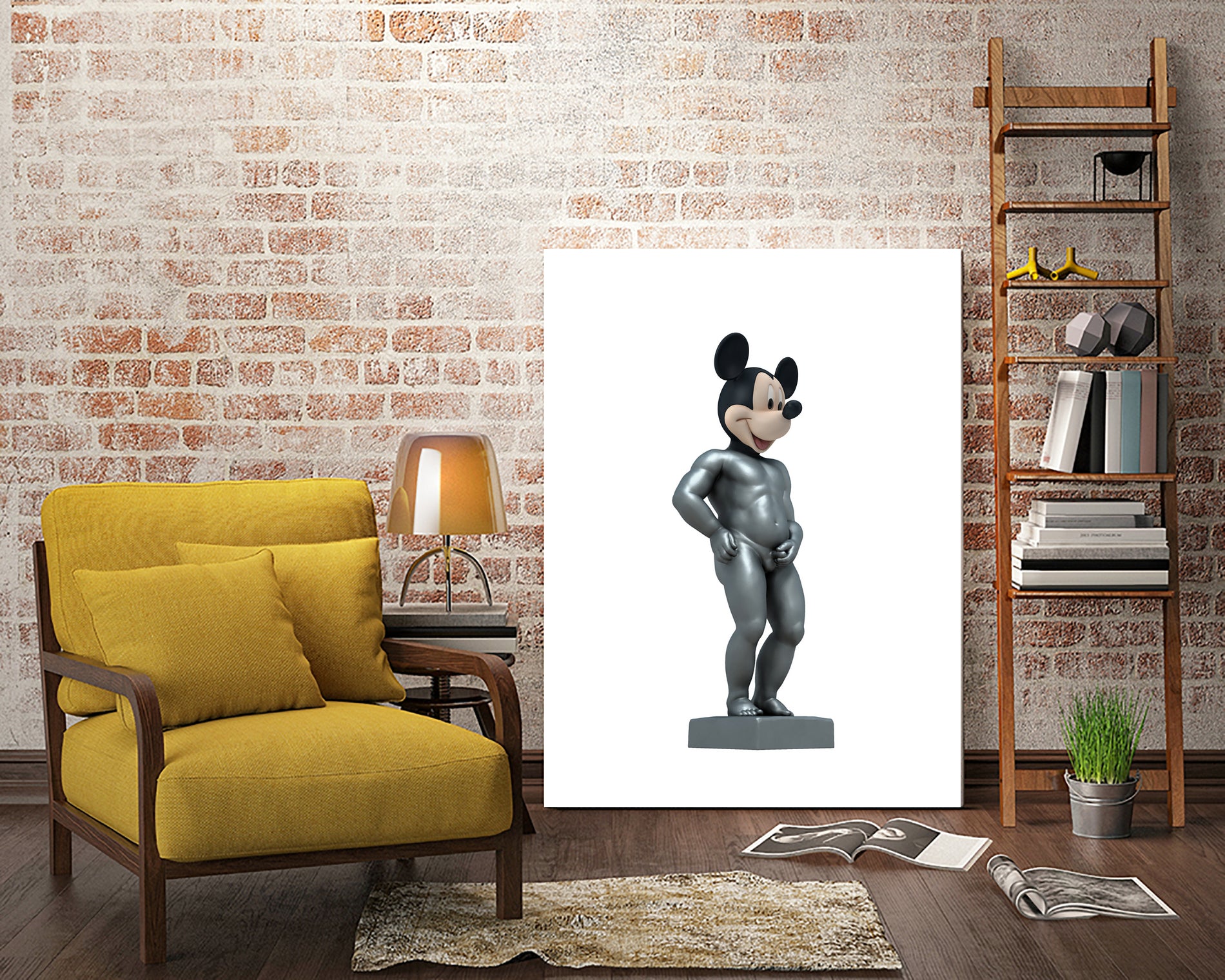 MICKEY MANEKKEN PISS by Michael Benisty on GIANT ART - white photo illustration