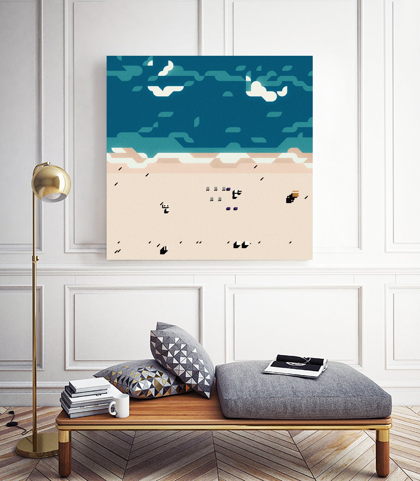 Miami beach by antony squizzato on GIANT ART - blue digital painting