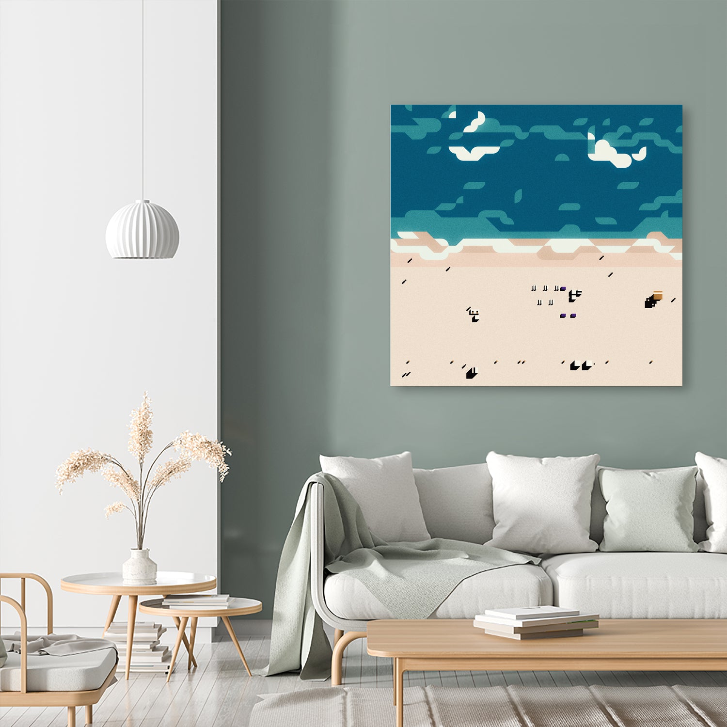 Miami beach by antony squizzato on GIANT ART - blue digital painting