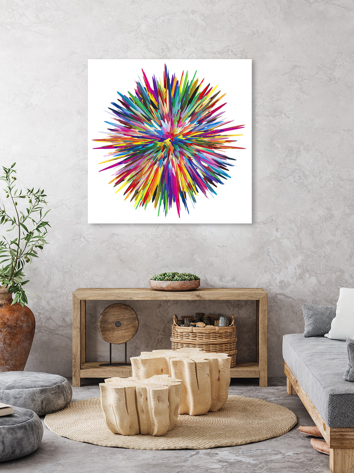 Color Explosion Three by Florian Habermann on GIANT ART - yellow vector illustration