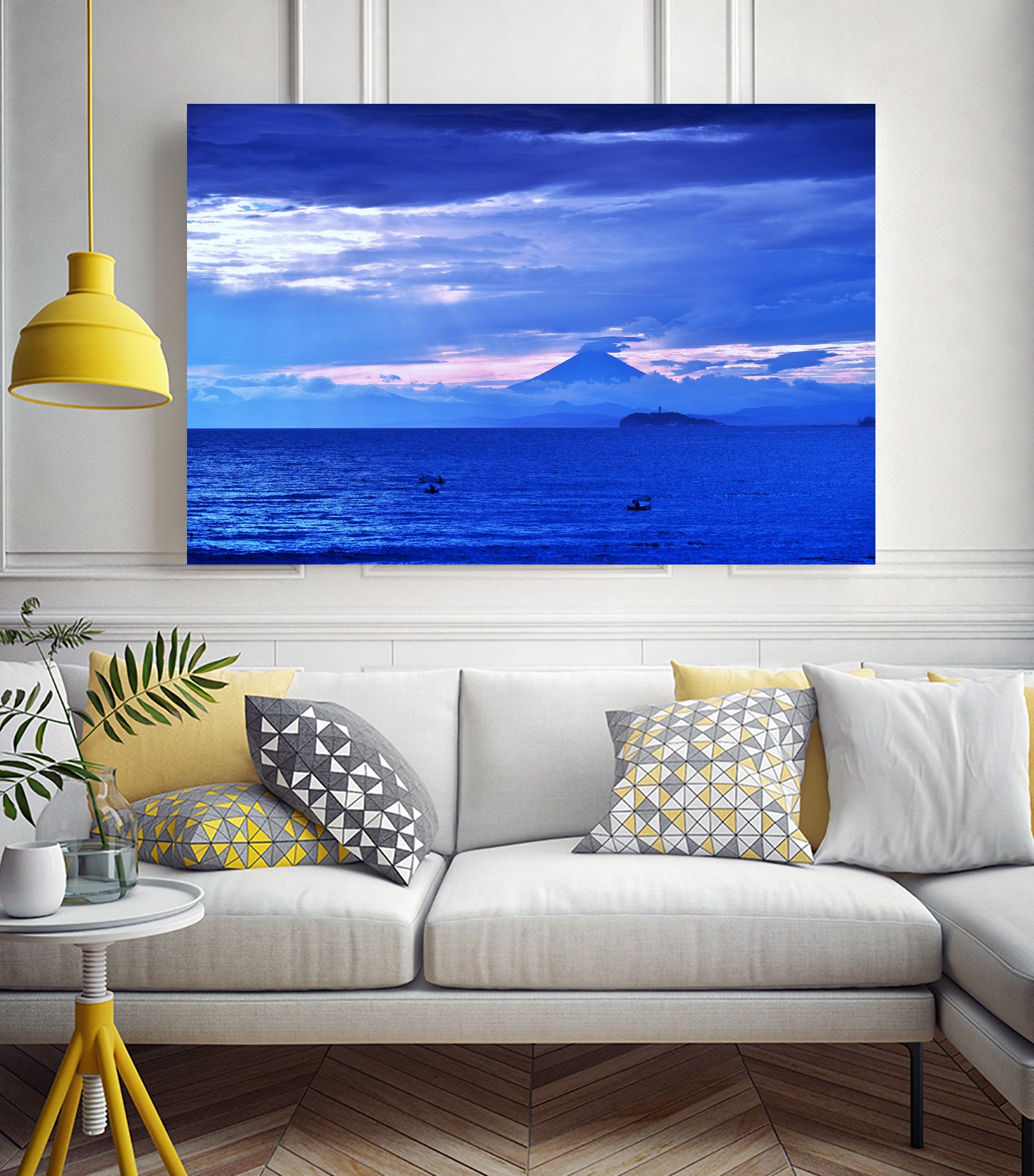 Mystic Series: Mount Fuji-san, Japan by Andreas Bromba on GIANT ART - blue photo illustration