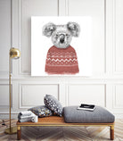 Winter koala (red) by Solti Balázs on GIANT ART - white digital drawing