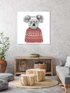 Winter koala (red) by Solti Balázs on GIANT ART - white digital drawing