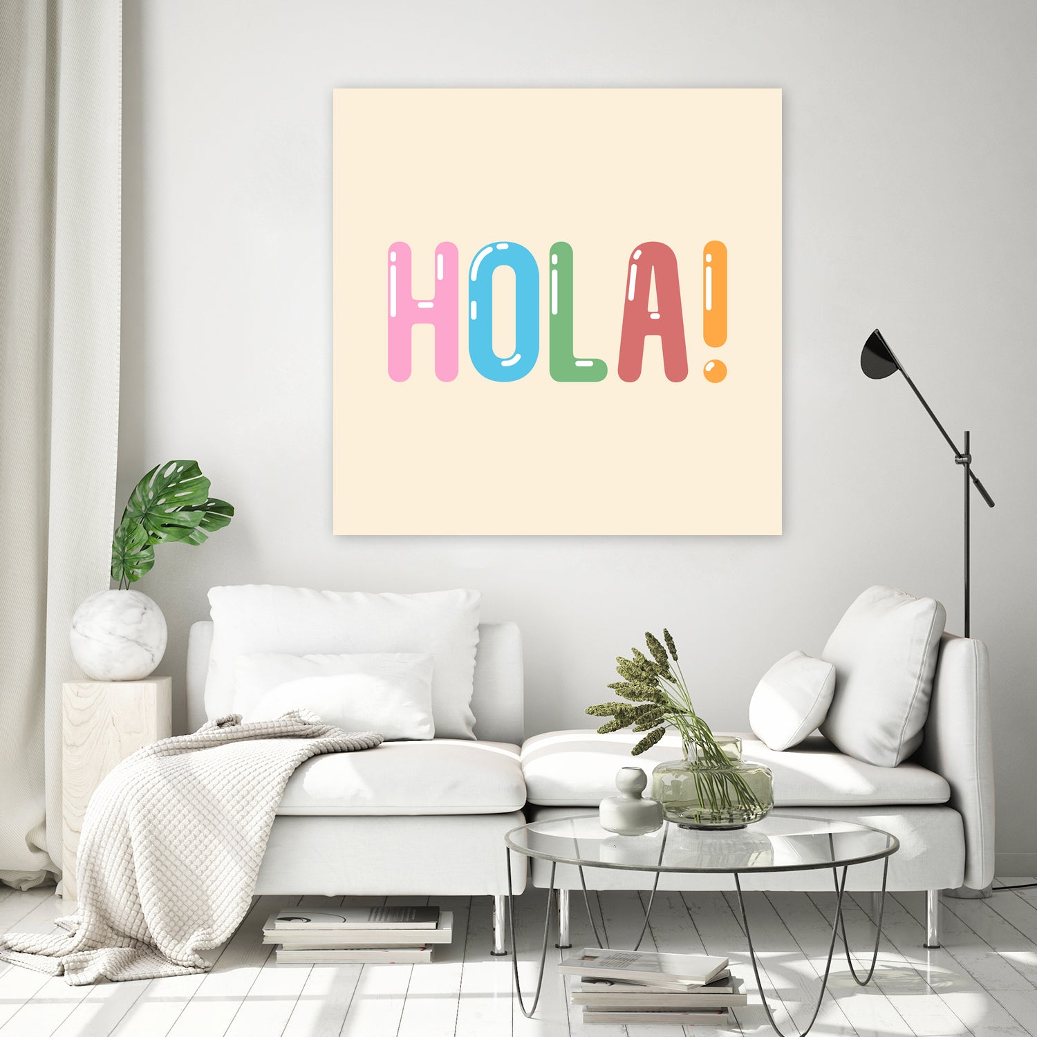 Hola! by Francisco Moreno on GIANT ART - yellow typography