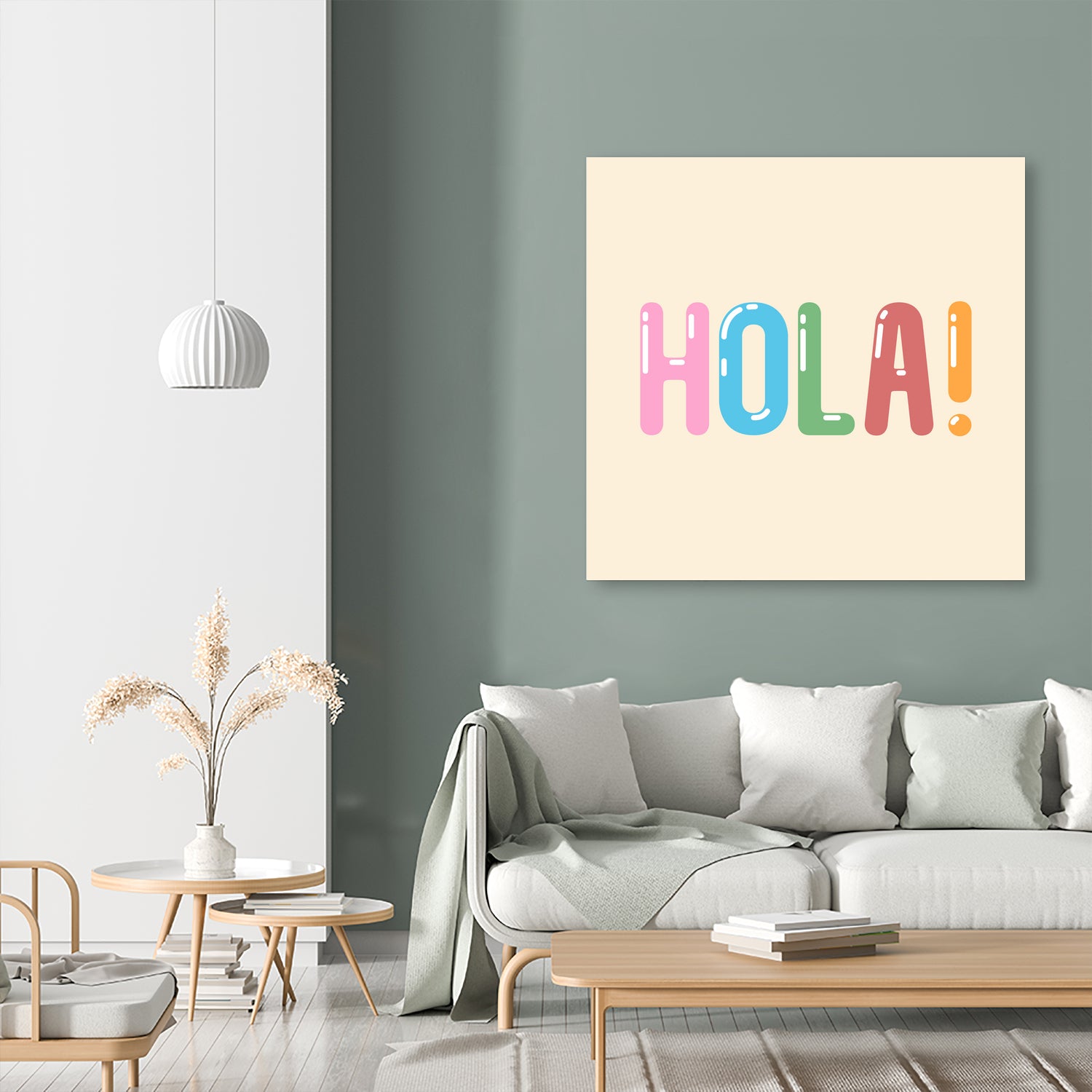 Hola! by Francisco Moreno on GIANT ART - yellow typography