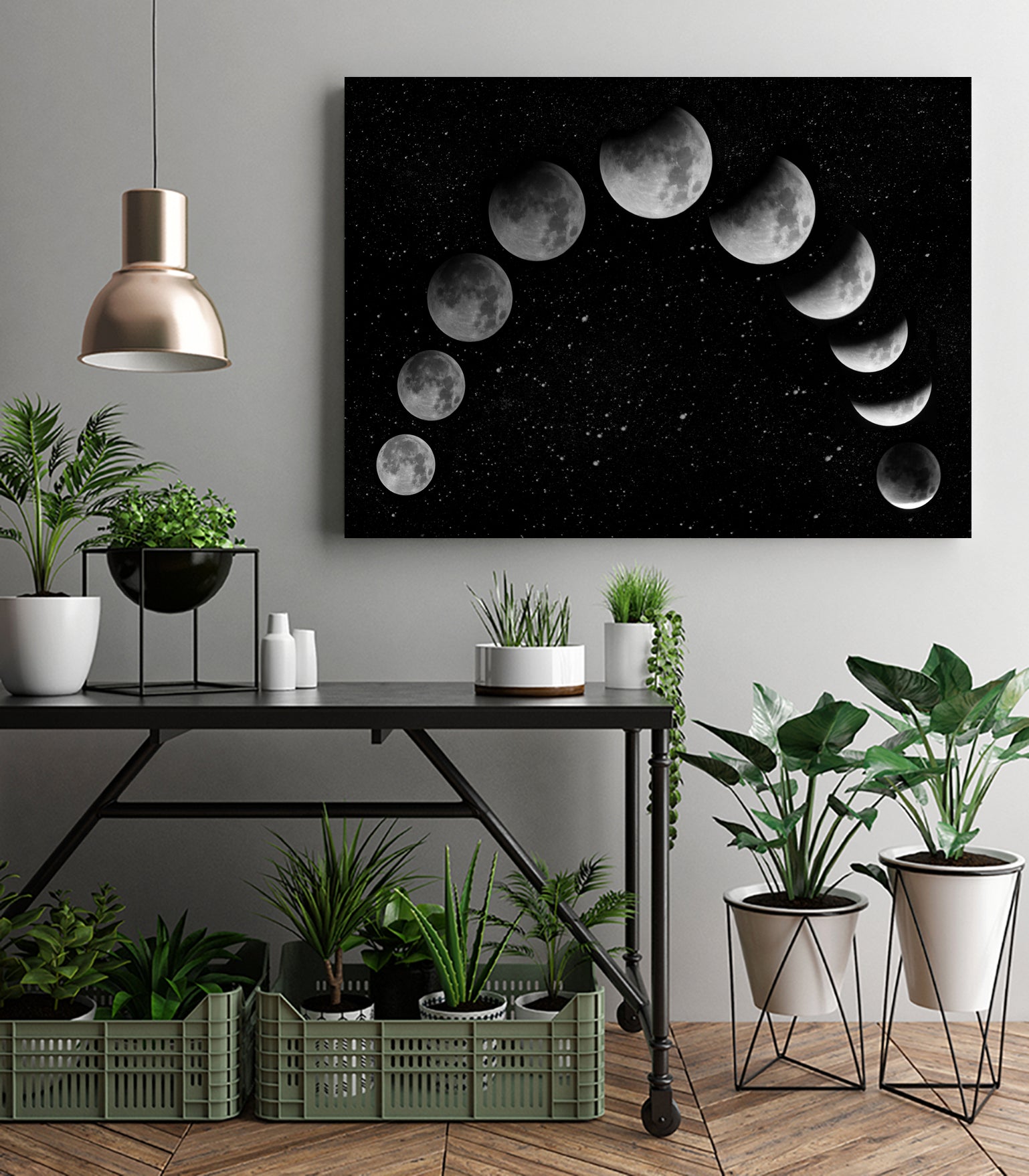 Moon eclipse / Moon phases by Ieva Šileikaitė on GIANT ART - black photo illustration