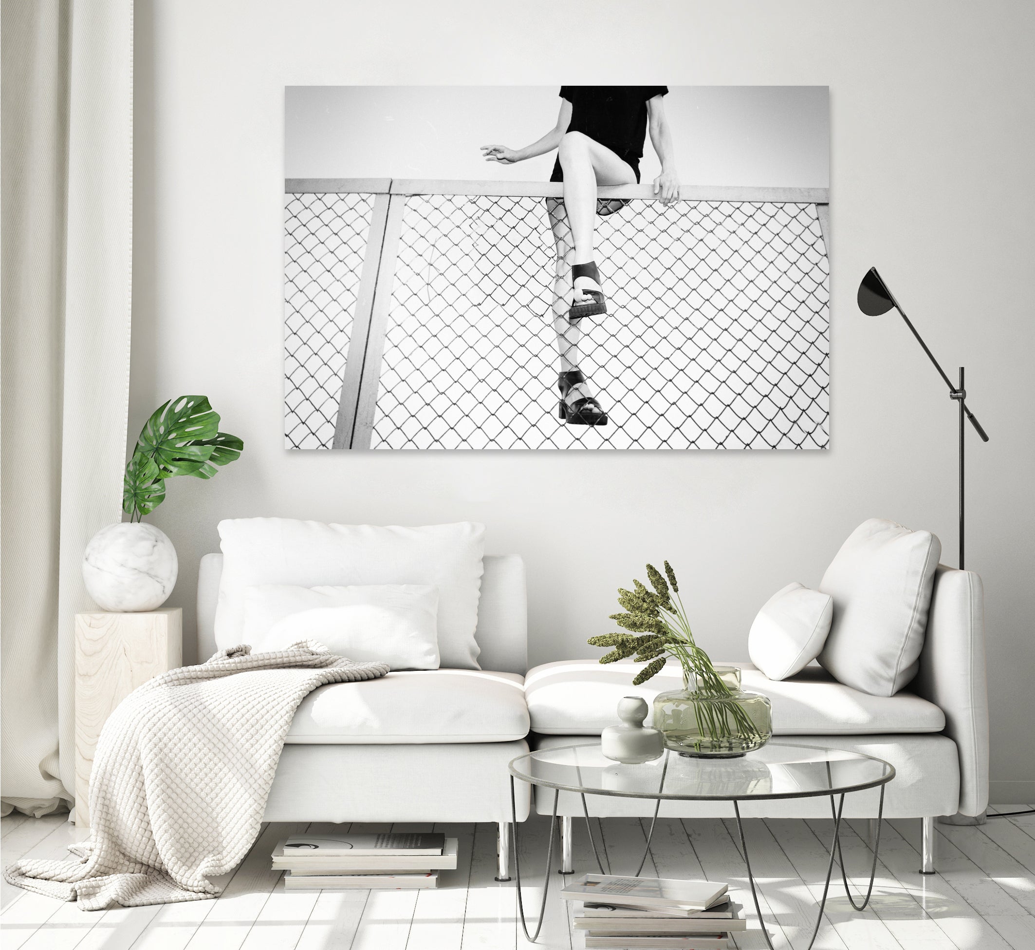 Hoping Fences by Linas Vaitonis on GIANT ART - gray photo illustration