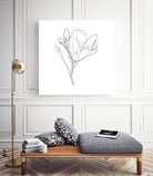 Magnolia Flower Print #4 by Parinta Sofia Stefanopoulou on GIANT ART - white digital drawing
