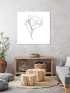 Magnolia Flower Print #4 by Parinta Sofia Stefanopoulou on GIANT ART - white digital drawing