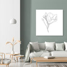 Magnolia Flower Print #4 by Parinta Sofia Stefanopoulou on GIANT ART - white digital drawing