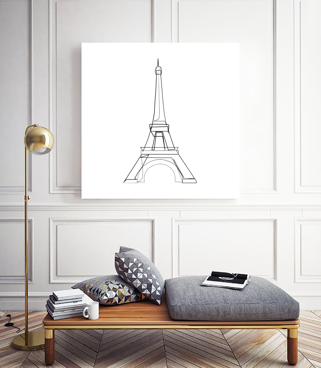Eiffel Tower by Parinta Sofia Stefanopoulou on GIANT ART - white digital drawing