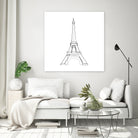 Eiffel Tower by Parinta Sofia Stefanopoulou on GIANT ART - white digital drawing