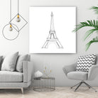Eiffel Tower by Parinta Sofia Stefanopoulou on GIANT ART - white digital drawing