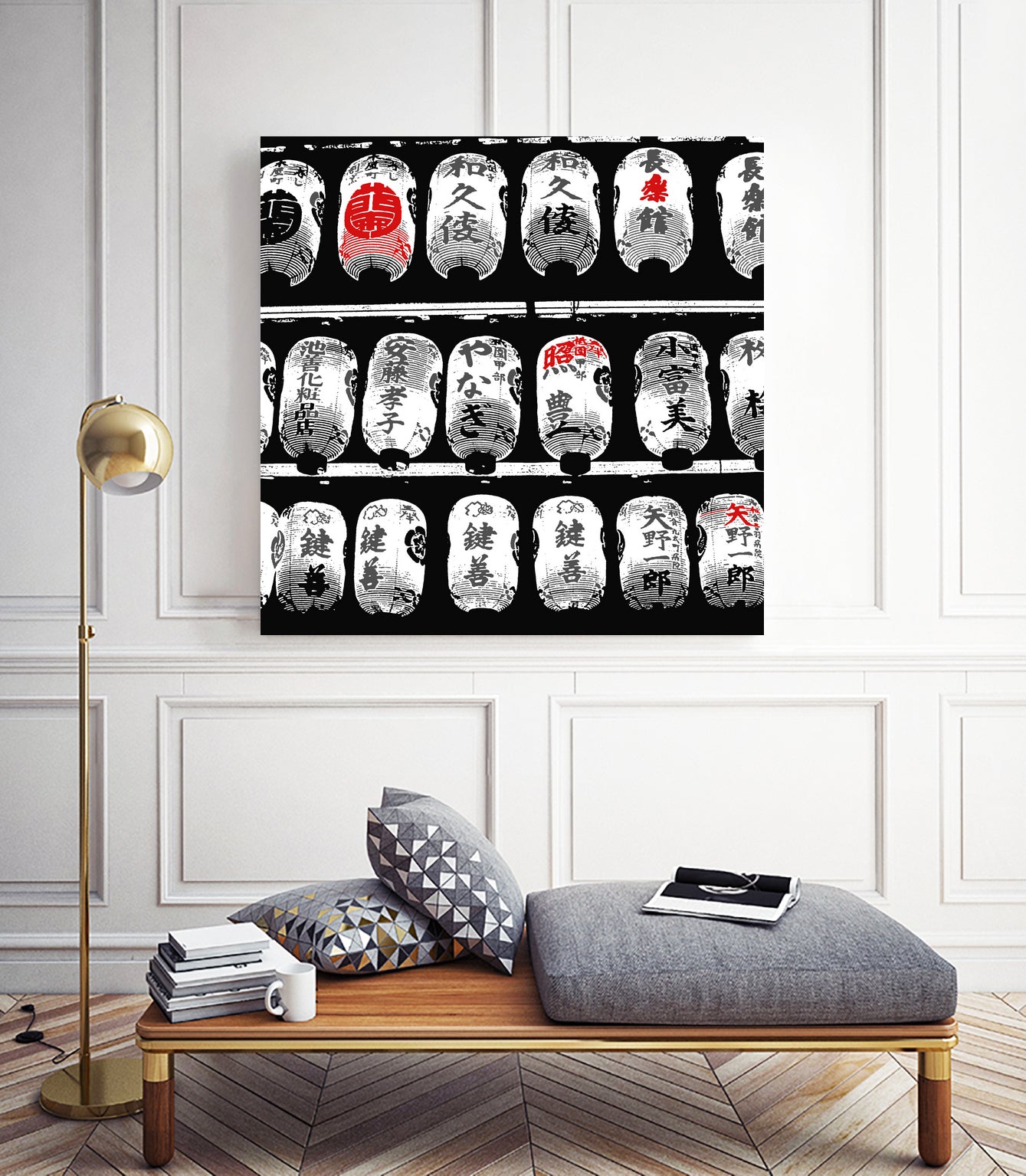 Japanese lanterns by Izabella Gelencsér on GIANT ART - black photo manipulation