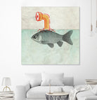 Periscope goldfish by Vin Zzep on GIANT ART - white digital painting