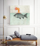 Periscope goldfish by Vin Zzep on GIANT ART - white digital painting