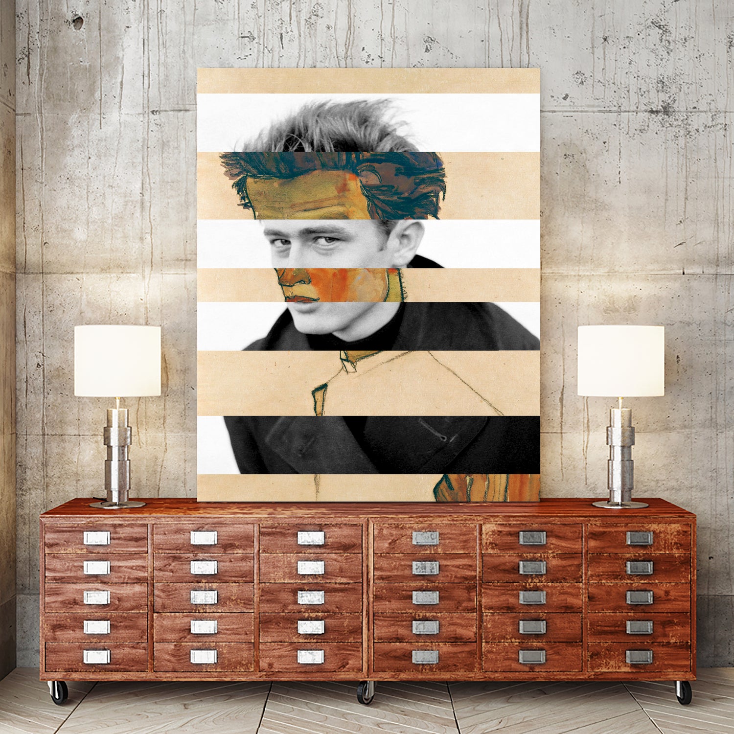 ONCE A REBEL - Pop Retro Collage, Mashup, Pop Art by Luigi Tarini on GIANT ART - brown photo manipulation