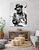 Rockstar Sloth #2 by Luigi Tarini on GIANT ART - gray photo manipulation