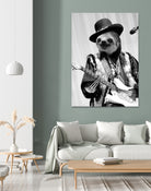 Rockstar Sloth #2 by Luigi Tarini on GIANT ART - gray photo manipulation