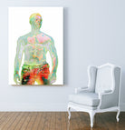 nude man by Sarune Ivoskaite on GIANT ART - orange digital drawing