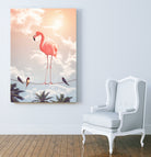 FLAMINGO & FRIENDS by Jonas Loose on GIANT ART - yellow photo manipulation