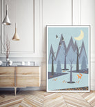 Autumn Feeling by Iveta Sermuksa on GIANT ART - blue vector illustration