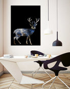 Marble Deer by Gamze Genc Celik on GIANT ART - blue vector illustration