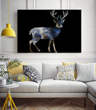 Marble Deer by Gamze Genc Celik on GIANT ART - blue vector illustration