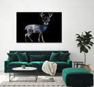 Marble Deer by Gamze Genc Celik on GIANT ART - blue vector illustration