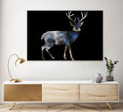 Marble Deer by Gamze Genc Celik on GIANT ART - blue vector illustration