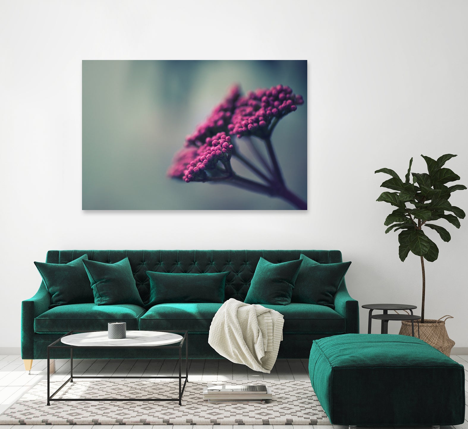 Pink winter flowers by Giordano Aita on GIANT ART - fuchsia photo illustration