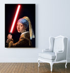 Girl with the Lightsaber by Steve Ash on GIANT ART - black digital painting