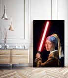 Girl with the Lightsaber by Steve Ash on GIANT ART - black digital painting