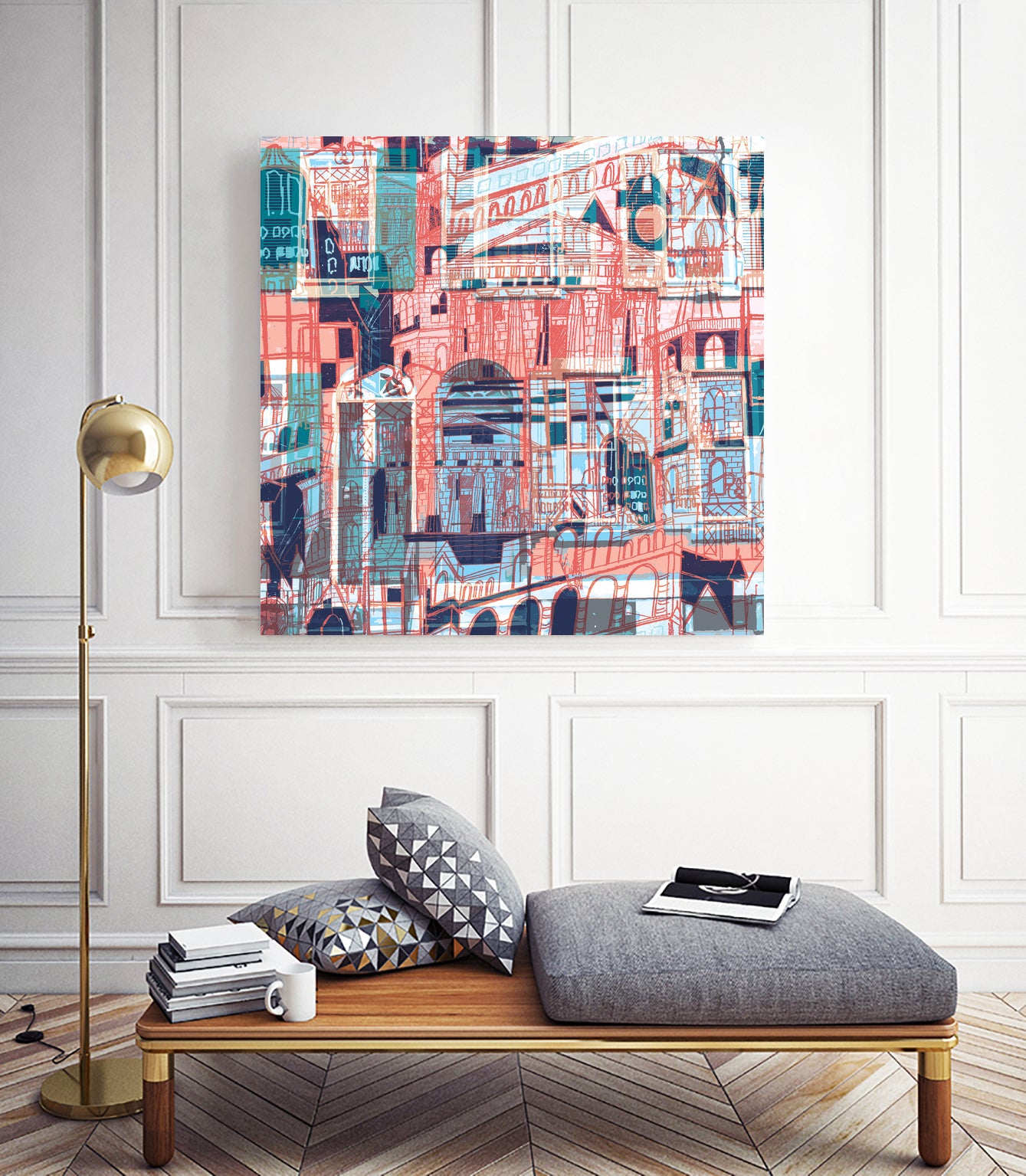 Downtown Funk by Insiyah Shahpurwalla on GIANT ART - orange photo illustration