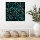 Deep Teal Stone by Elisabeth Fredriksson on GIANT ART - blue digital drawing