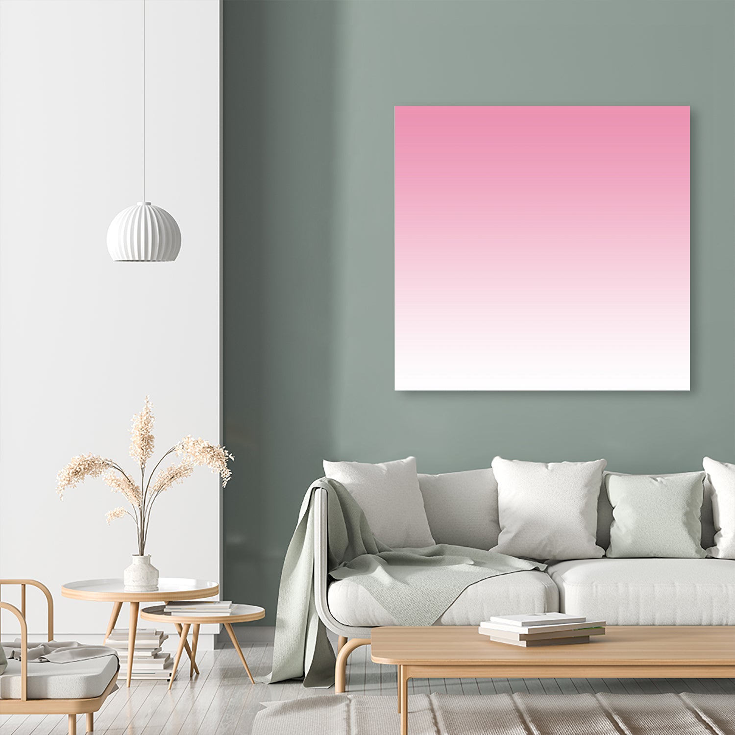 Aria Pink and White Gradient by Leah McPhail on GIANT ART - pink digital painting
