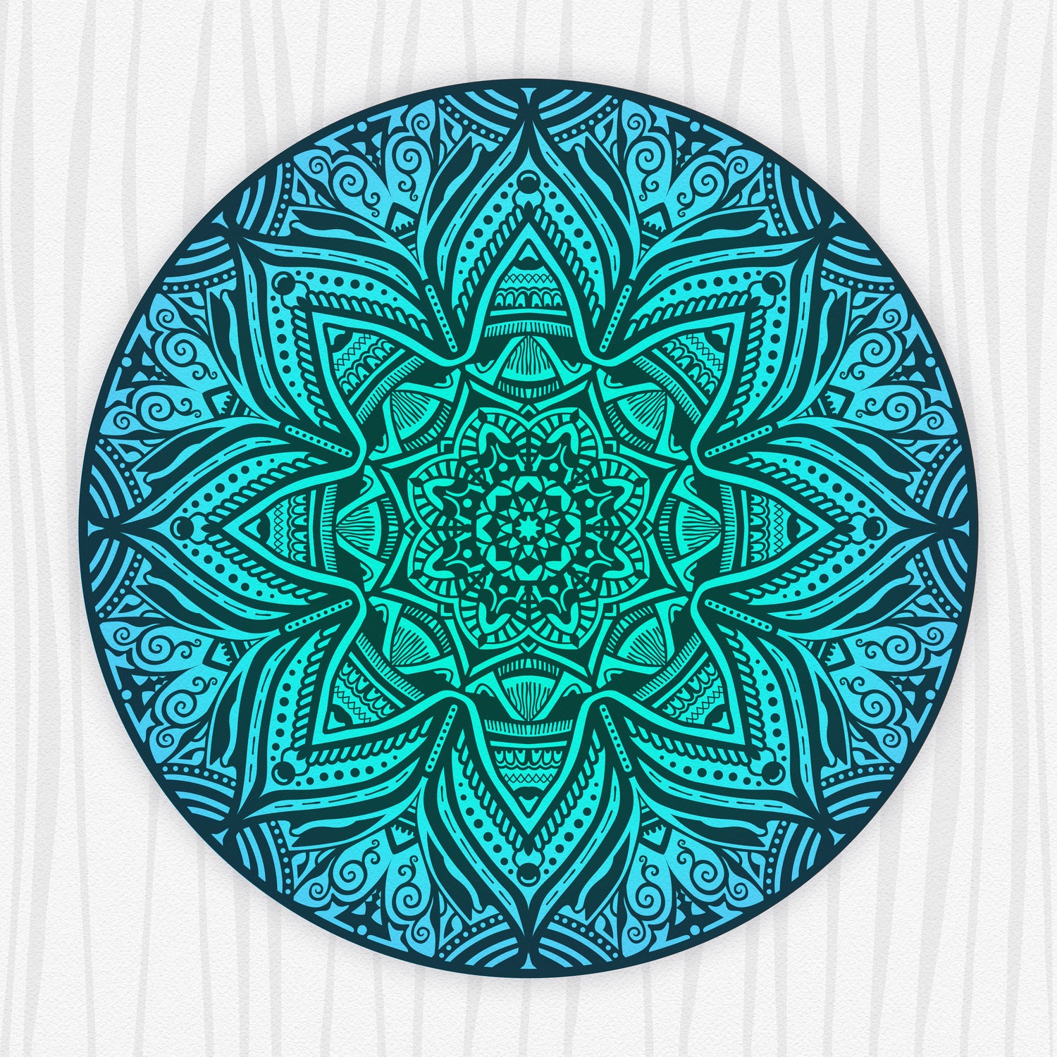 Mandala Aqua by Georgi Zhelyazkov on GIANT ART - blue vector illustration