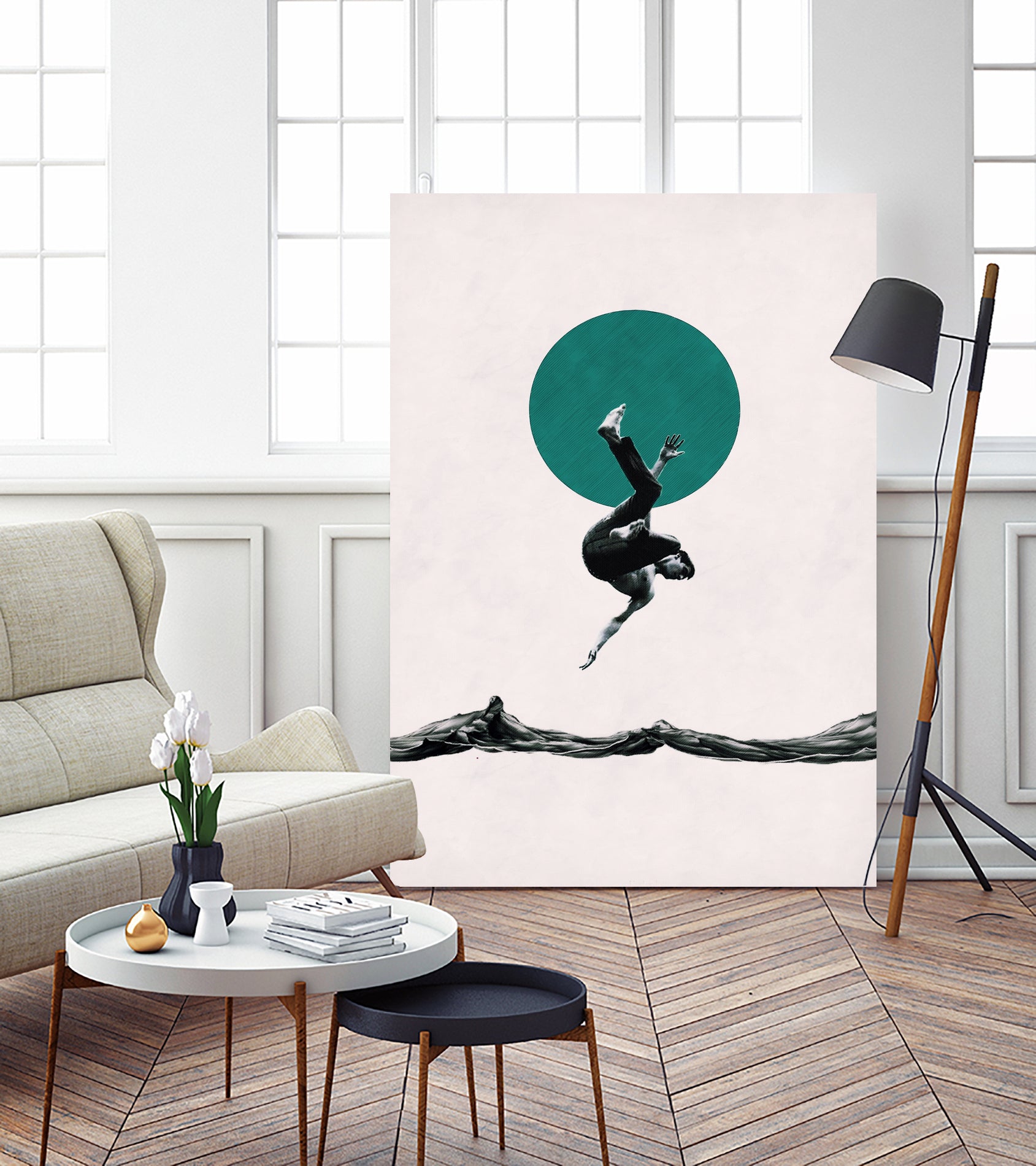 Falling with style by Menelaos Trompoukis on GIANT ART - white digital painting