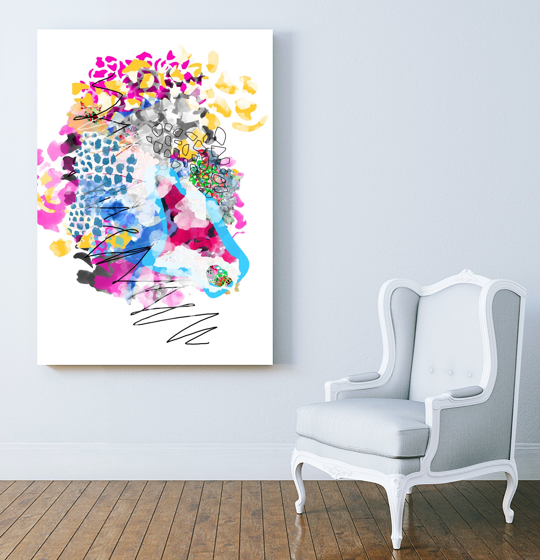 BOUQUET by Liat Noten on GIANT ART - pink mixed media