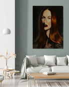 redhead woman by MENG LU on GIANT ART - red digital painting