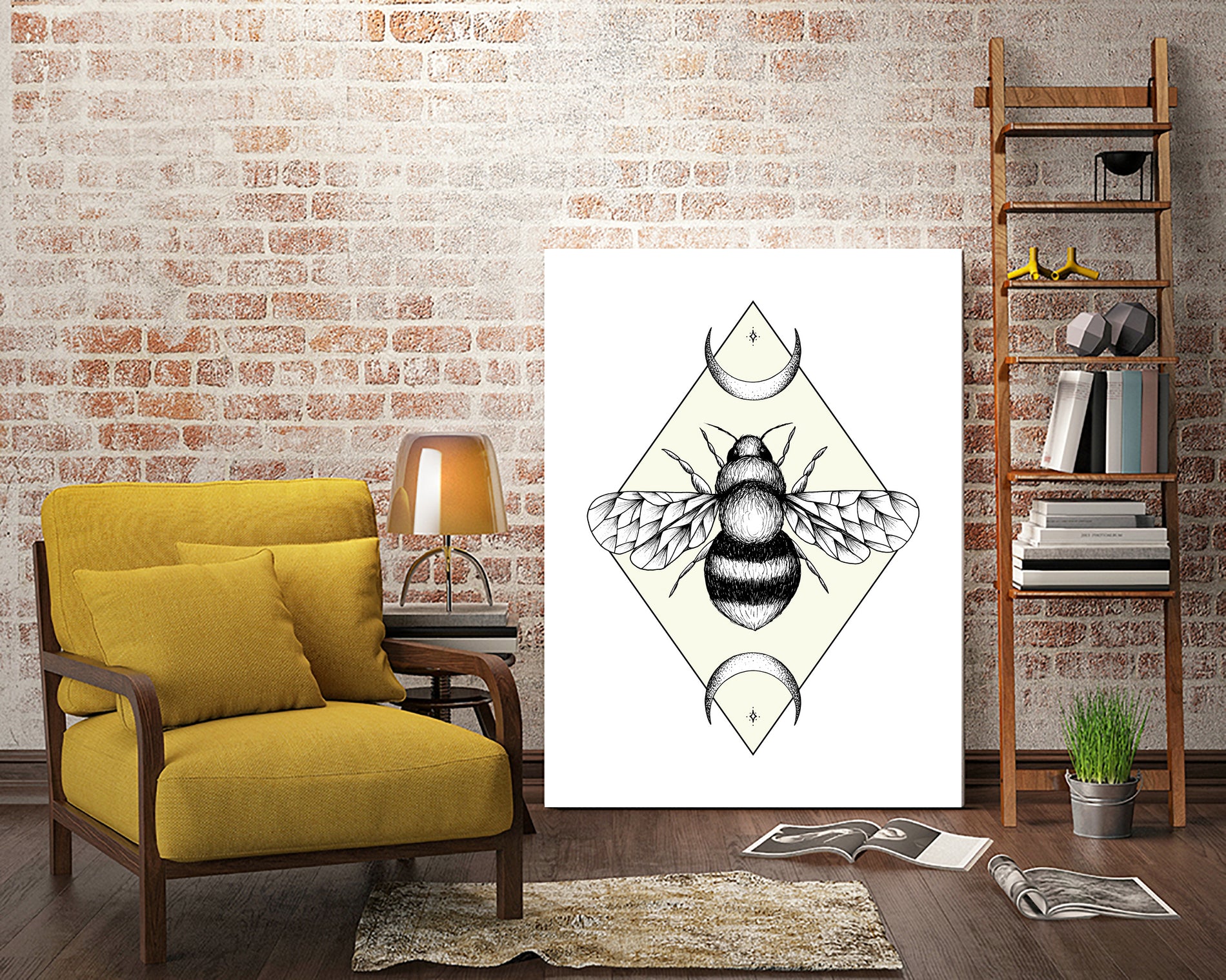 Bee Confident by Barbara Hollaus on GIANT ART - white digital drawing