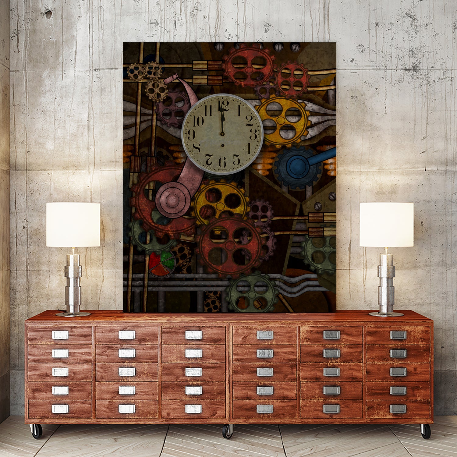 steampunk by james brickell on GIANT ART - red digital painting