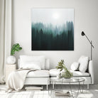 Autumn Fog | Green Edition by Robin Willems on GIANT ART - green digital painting